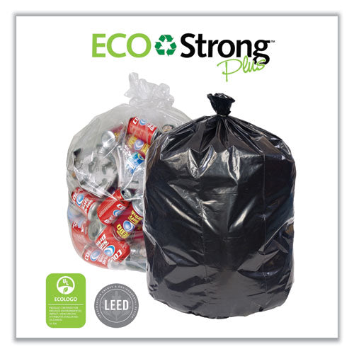Eco Strong Plus Can Liners, 40 Gal, 14 Mic, 40" X 46", Natural, Perforated Roll, 250/carton.