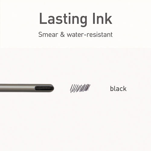 Pentonic Ballpoint Pen, Stick, Medium 1 Mm, Black Ink, Charcoal Gray Barrel, 25/pack