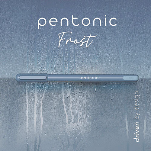 Pentonic Gel Pen, Stick, Fine 0.7 Mm, Blue Ink, Frosted Blue Barrel, 10/pack