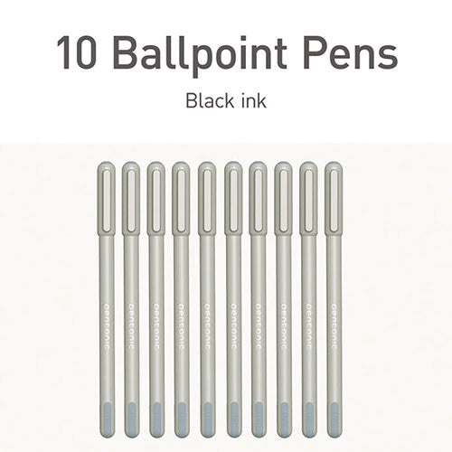 Pentonic Gel Pen, Stick, Fine 0.7 Mm, Black Ink, Pale Gray Barrel, 10/pack