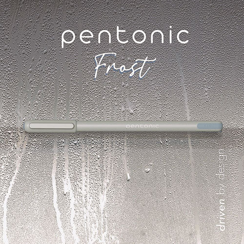 Pentonic Gel Pen, Stick, Fine 0.7 Mm, Black Ink, Pale Gray Barrel, 10/pack