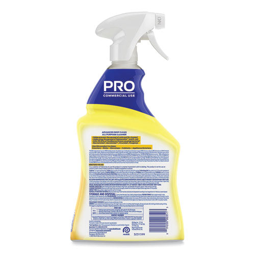 Advanced Deep Clean All Purpose Cleaner, Lemon Breeze, 32 Oz Trigger Spray Bottle.