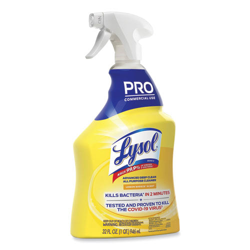 Advanced Deep Clean All Purpose Cleaner, Lemon Breeze, 32 Oz Trigger Spray Bottle.