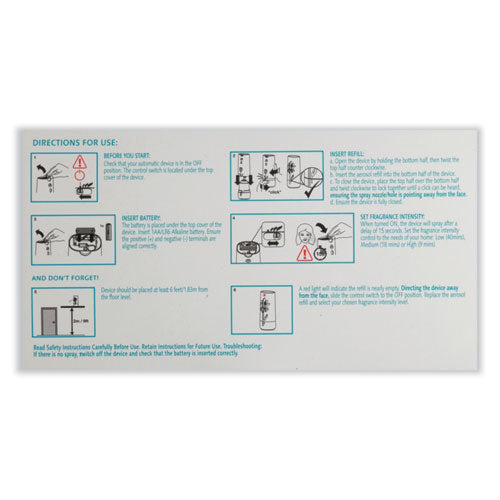 Pet Odor Neutralization Automatic Spray Starter Kit, 6 X 2.25 X 7.75, White/gray,4/carton