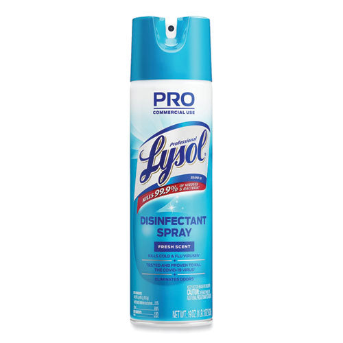 Disinfectant Spray, Fresh Scent, 19 Oz Aerosol Spray, 12/carton.