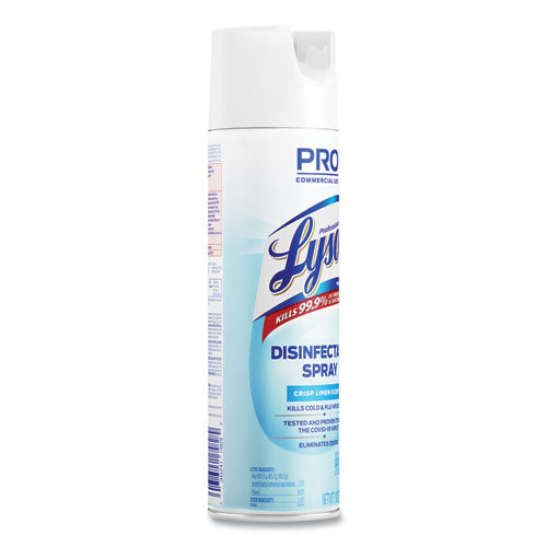 Disinfectant Spray, Crisp Linen, 19 Oz Aerosol Spray, 12/carton.