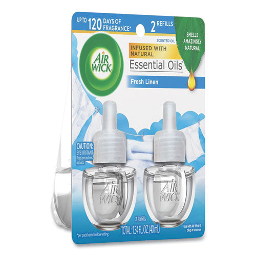 Scented Oil Refill, Fresh Linen, 0.67 Oz, 2/pack.
