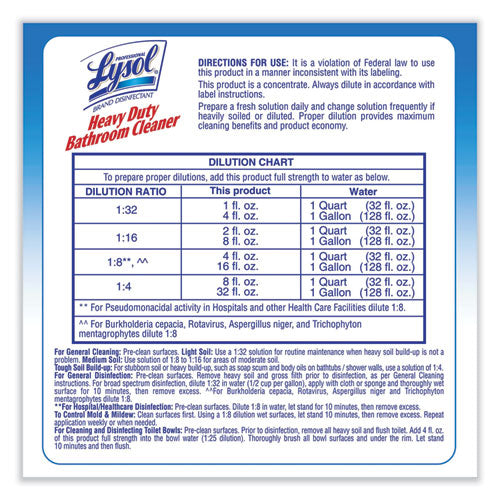 Disinfectant Heavy-duty Bathroom Cleaner Concentrate, Lime, 1 Gal Bottle.