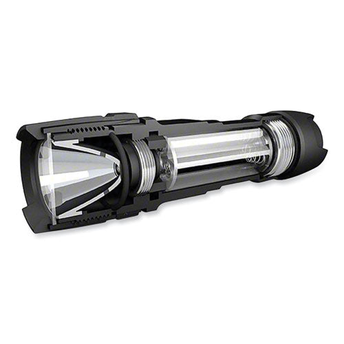 Virtually Indestructible Led Flashlight, 3 Aaa Batteries (included), Black.