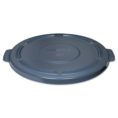 Brute Self-draining Flat Top Lids, 24.5" Diameter X 1.5h, Gray.