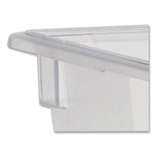 Food/tote Boxes, 21.5 Gal, 26 X 18 X 15, Clear, Plastic.