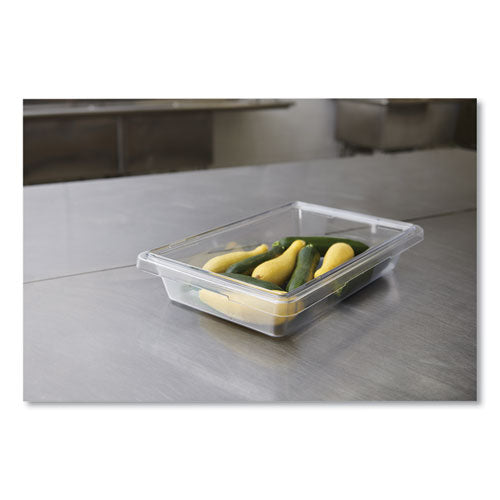 Food/tote Boxes, 5 Gal, 26 X 18 X 3.5, Clear, Plastic.