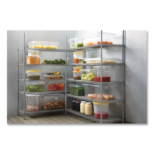 Food/tote Boxes, 5 Gal, 26 X 18 X 3.5, Clear, Plastic.