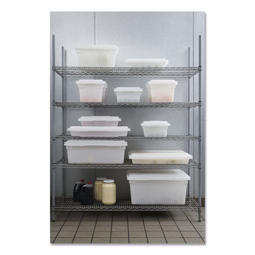 Food/tote Boxes, 21.5 Gal, 26 X 18 X 15, White, Plastic.