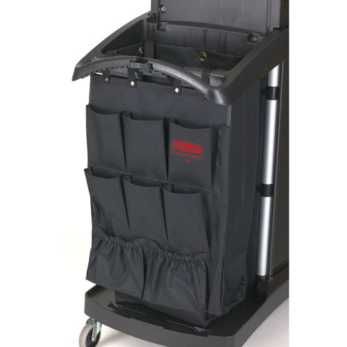 Fabric 9-pocket Cart Organizer, 19.75 X 1.5 X 28, Black.