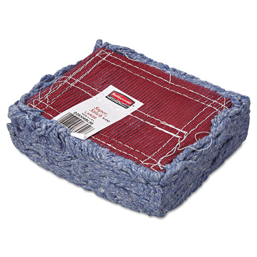 Super Stitch Blend Mop Head, Large, Cotton/synthetic, Blue, 6/carton.