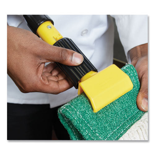 Fiberglass Gripper Mop Handle, 1" Dia X 60", Gray/yellow.