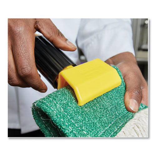 Fiberglass Gripper Mop Handle, 1" Dia X 60", Gray/yellow.