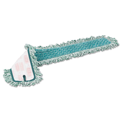 Hygen Dry Dusting Mop Heads With Fringe, 36", Microfiber, Green.