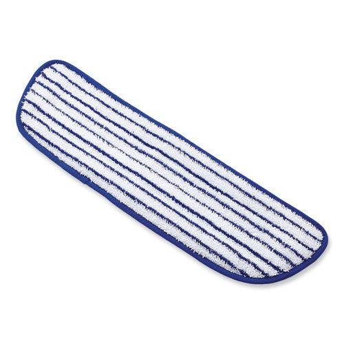 Microfiber Finish Pad, 18 X 5.5, Blue/white, 6/box.