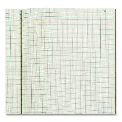 Computation Notebook, Quadrille Rule (4 Sq/in), Brown Cover, (75) 11.75 X 9.25 Sheets.