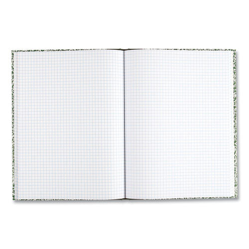 Lab Notebook, Quadrille Rule (5 Sq/in), Green Marble Cover, (96) 10.13 X 7.88 Sheets.