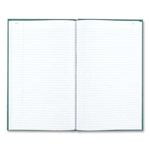 Emerald Series Account Book, Green Cover, 12.25 X 7.25 Sheets, 150 Sheets/book.