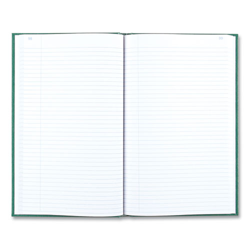 Emerald Series Account Book, Green Cover, 12.25 X 7.25 Sheets, 500 Sheets/book.