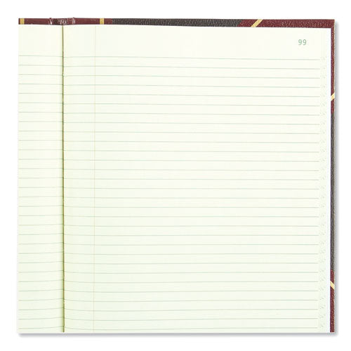 Texthide Eye-ease Record Book, Black/burgundy/gold Cover, 10.38 X 8.38 Sheets, 150 Sheets/book.