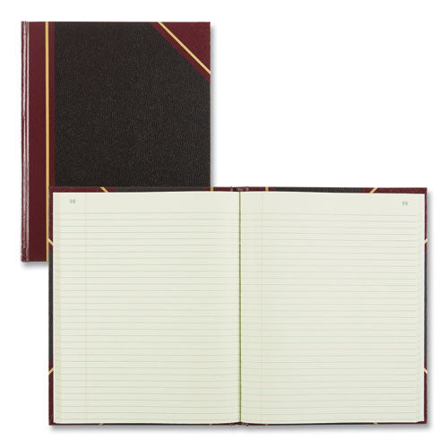 Texthide Eye-ease Record Book, Black/burgundy/gold Cover, 10.38 X 8.38 Sheets, 150 Sheets/book.