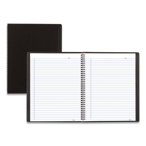 Duraflex Poly Notebook, 1-subject, Medium/college Rule, Black Cover, (80) 11 X 8.5 Sheets.