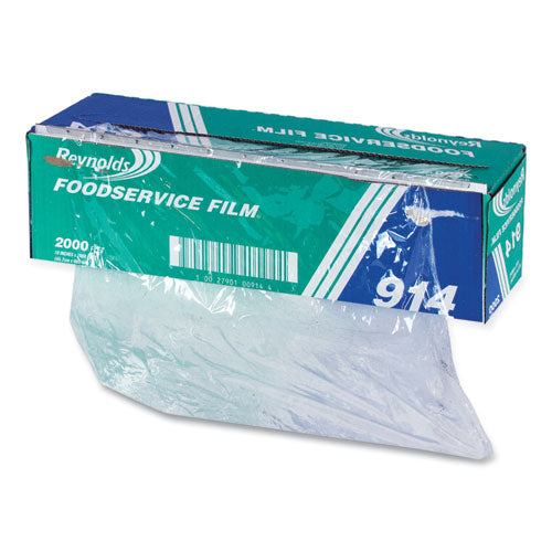 Pvc Film Roll With Cutter Box, 18" X 2,000 Ft, Clear.