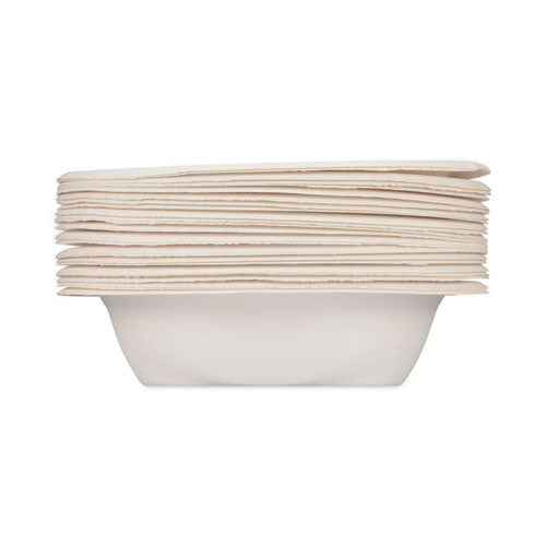 Ecosave Tableware, Bowl, Bagasse, 16 Oz, White, 25/pack.