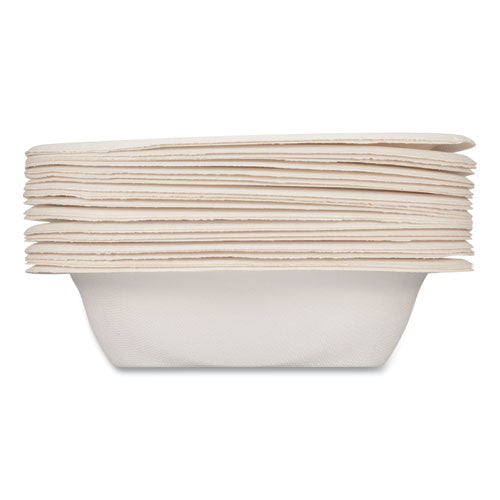 Ecosave Tableware, Bowl, Bagasse, 16 Oz, White, 25/pack, 12 Packs/carton.