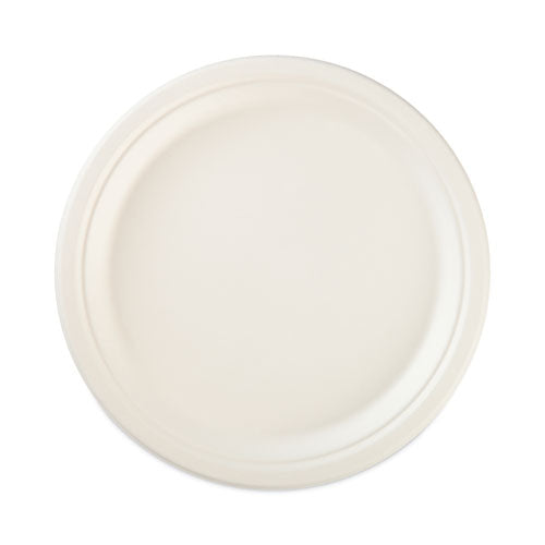 Ecosave Tableware, Plate, Bagasse, 6.75" Dia, White, 30/pack, 12 Packs/carton.