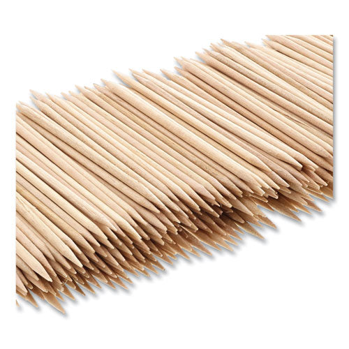 Round Wood Toothpicks, 2.5", Natural, 800/box, 24 Boxes/case, 5 Cases/carton,96,000 Toothpicks/carton