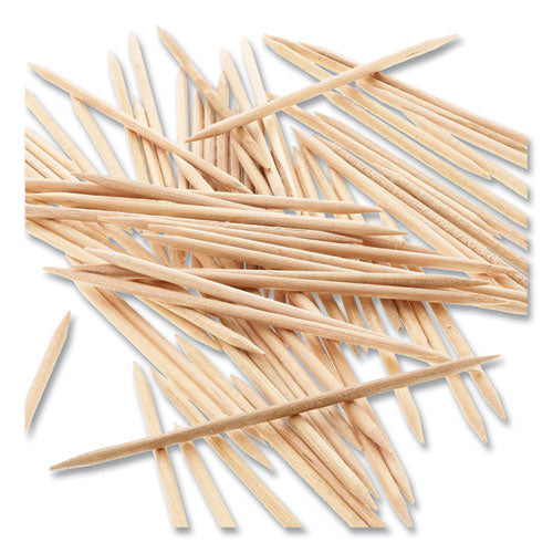 Round Wood Toothpicks, 2.5", Natural, 800/box, 24 Boxes/case, 5 Cases/carton,96,000 Toothpicks/carton