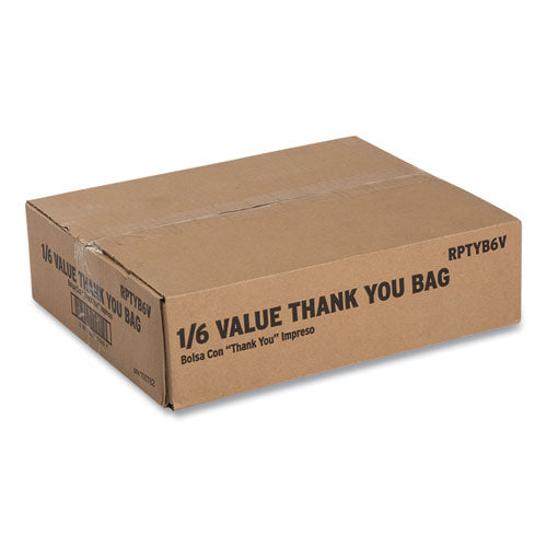 Thank You Bags, 11.5" X 20" X 20", Red/white, 775/carton.