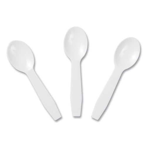 Polystyrene Taster Spoons, White, 3000/carton.