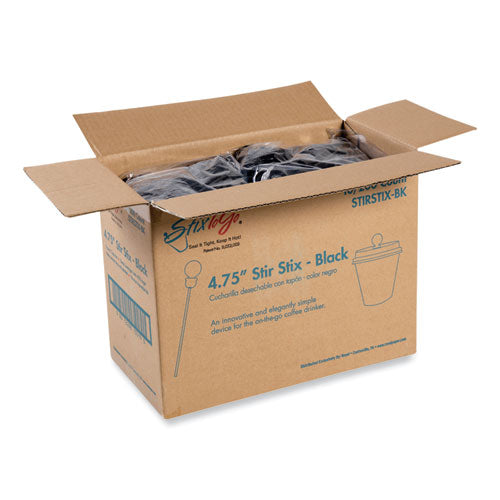 Beverage Plugs, 4.75", Black 2,000/carton.