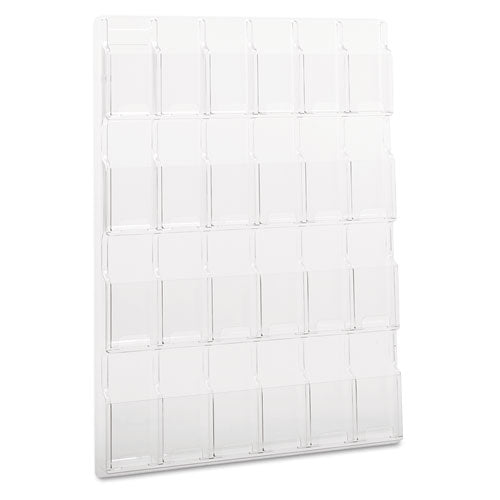 Reveal Clear Literature Displays, 24 Compartments, 30w X 2d X 41h, Clear.