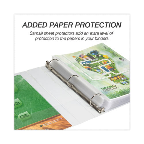 Earth's Choice Plant-based Round Ring View Binder, 3 Rings, 1.5" Capacity, 11 X 8.5, White.