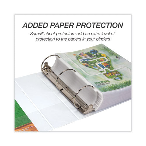 Earth's Choice Plant-based Round Ring View Binder, 3 Rings, 4" Capacity, 11 X 8.5, White.