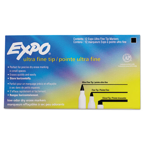 Low-odor Dry-erase Marker, Extra-fine Bullet Tip, Black.