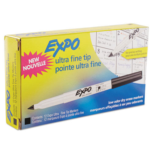 Low-odor Dry-erase Marker, Extra-fine Bullet Tip, Black.