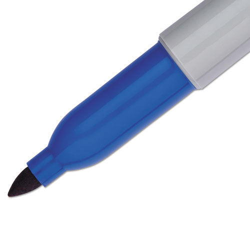 Fine Tip Permanent Marker Value Pack, Fine Bullet Tip, Blue, 36/pack.