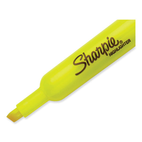 Tank Style Highlighter Value Pack, Fluorescent Yellow Ink, Chisel Tip, Yellow Barrel, 36/box.