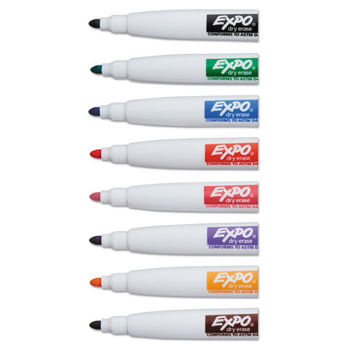 Magnetic Dry Erase Marker, Fine Bullet Tip, Assorted Colors, 8/pack.