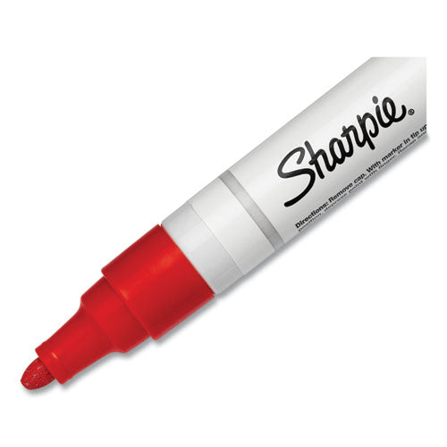 Permanent Paint Marker, Medium Bullet Tip, Red.