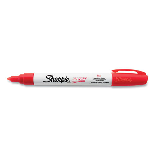 Permanent Paint Marker, Medium Bullet Tip, Red.